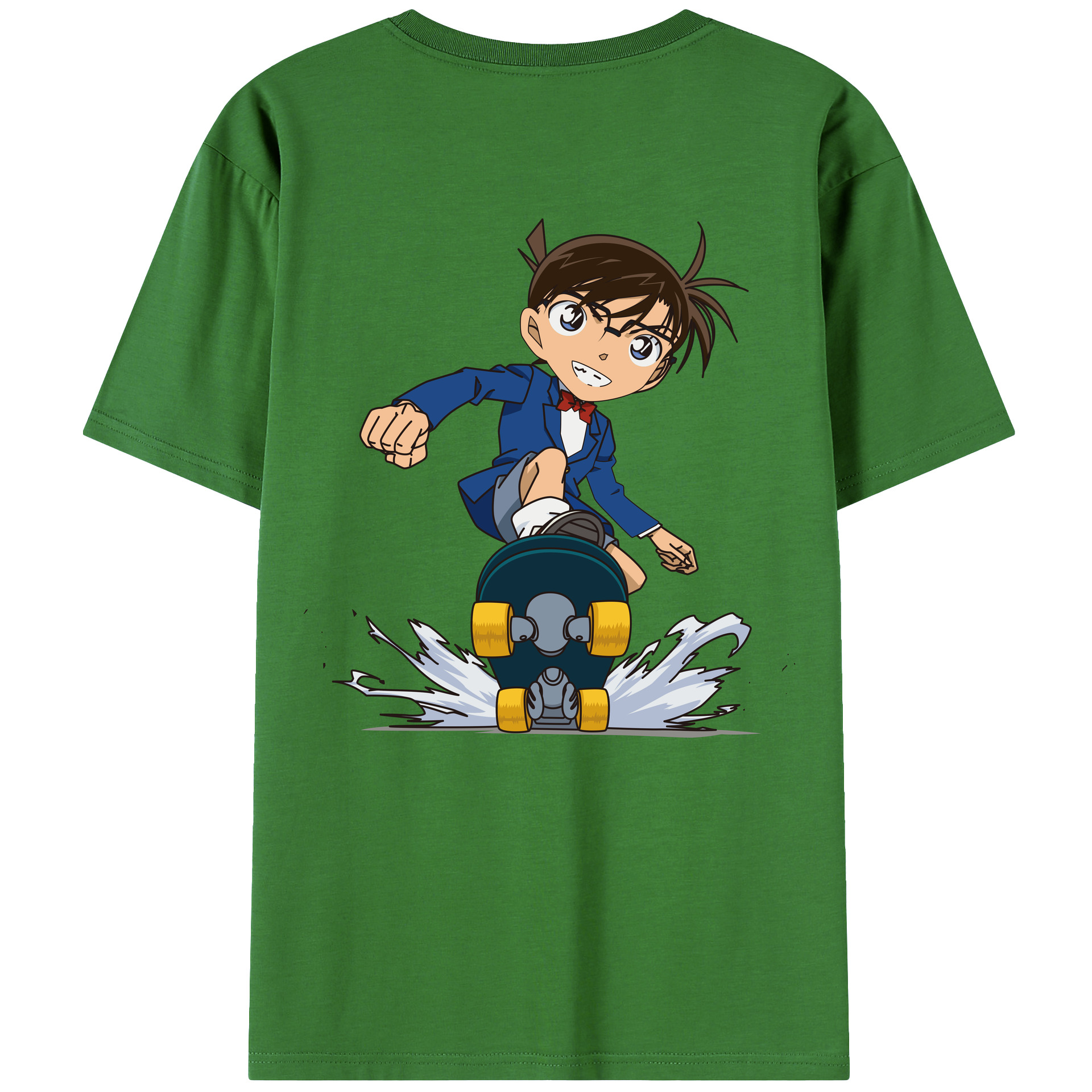 （画像用） 名探偵コナン 江戸川 コナン Detective Conan Conan Edogawa レディース半袖Tシャツ(バックプリント)